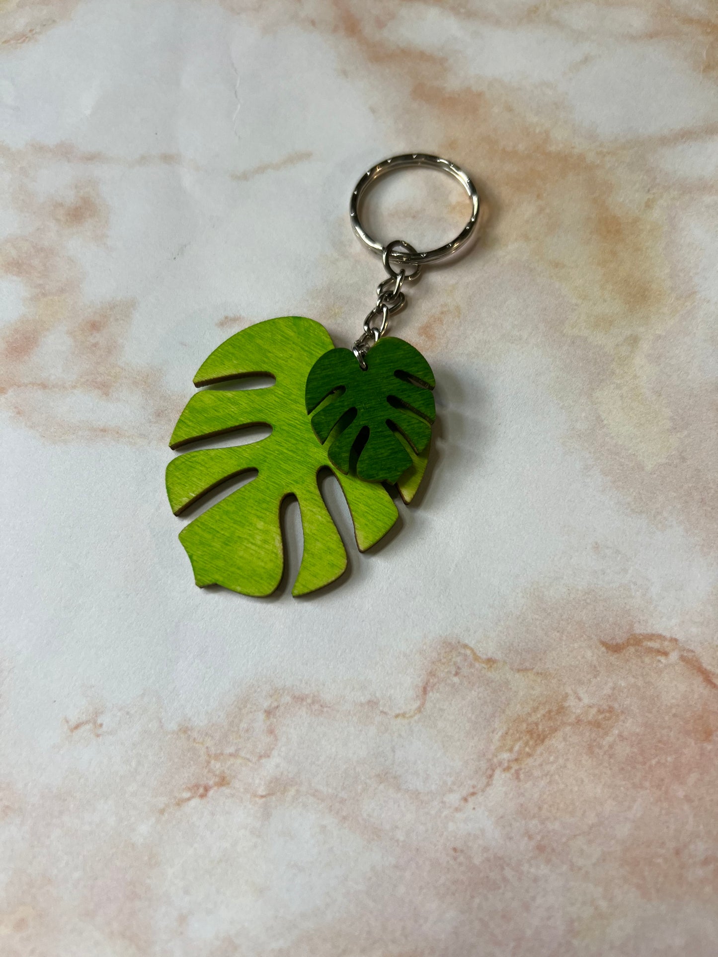 Monstera Keychain
